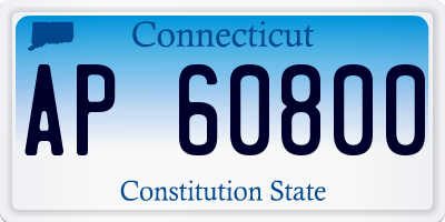 CT license plate AP60800