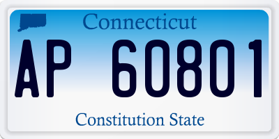 CT license plate AP60801