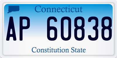 CT license plate AP60838