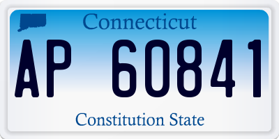 CT license plate AP60841
