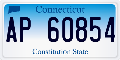 CT license plate AP60854