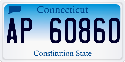 CT license plate AP60860