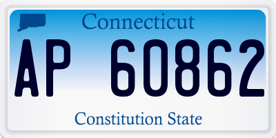 CT license plate AP60862