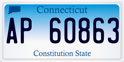 CT license plate AP60863