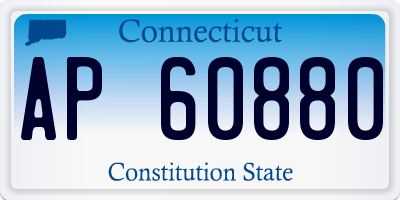 CT license plate AP60880