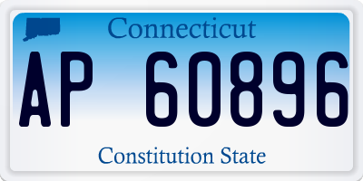 CT license plate AP60896