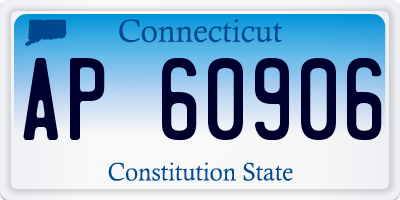 CT license plate AP60906
