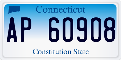 CT license plate AP60908