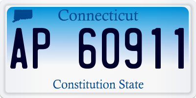 CT license plate AP60911
