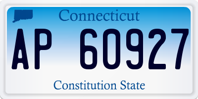CT license plate AP60927