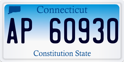CT license plate AP60930