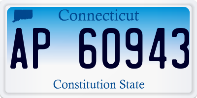 CT license plate AP60943