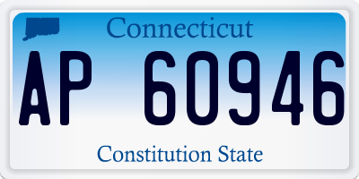 CT license plate AP60946