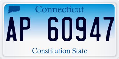 CT license plate AP60947