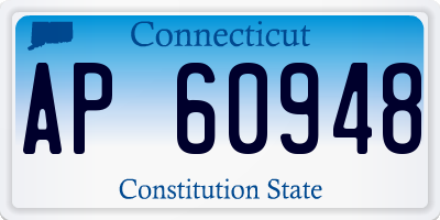 CT license plate AP60948