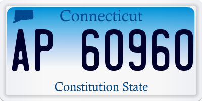 CT license plate AP60960