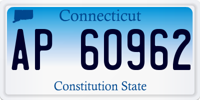 CT license plate AP60962