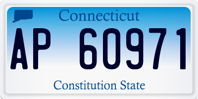 CT license plate AP60971