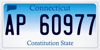CT license plate AP60977