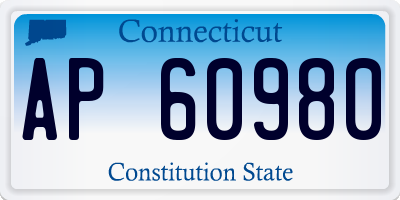 CT license plate AP60980