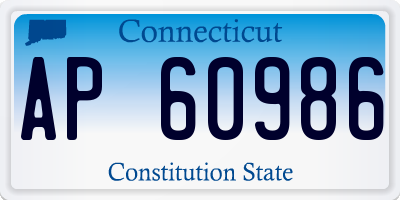 CT license plate AP60986