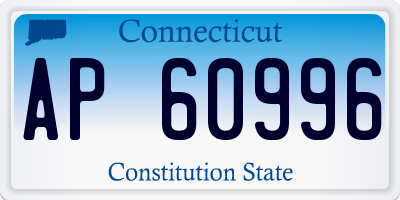 CT license plate AP60996