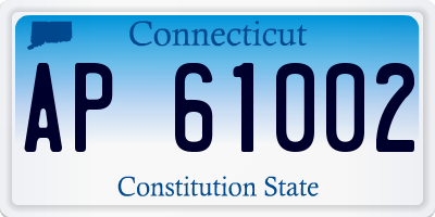 CT license plate AP61002