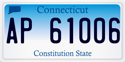 CT license plate AP61006