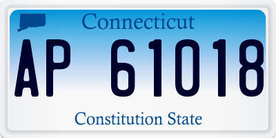 CT license plate AP61018