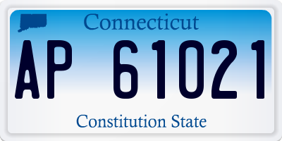 CT license plate AP61021