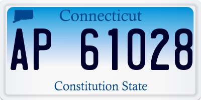 CT license plate AP61028