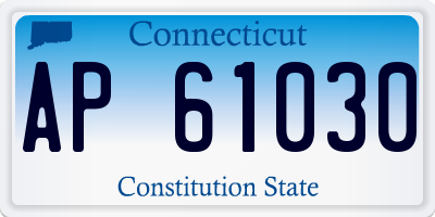 CT license plate AP61030