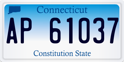 CT license plate AP61037