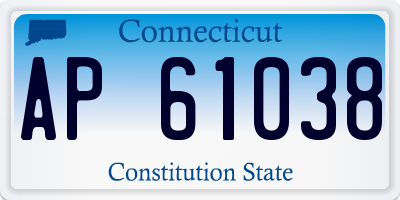 CT license plate AP61038