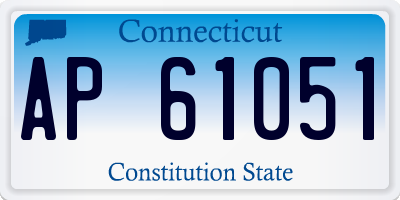 CT license plate AP61051