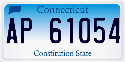 CT license plate AP61054