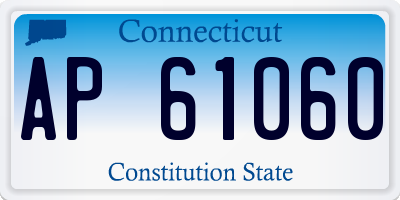 CT license plate AP61060
