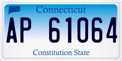 CT license plate AP61064