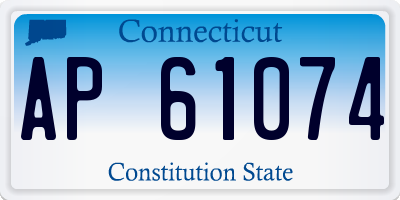 CT license plate AP61074
