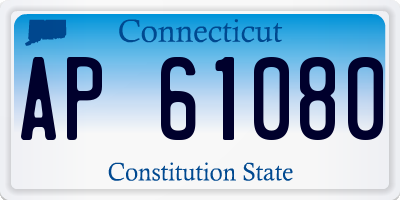 CT license plate AP61080