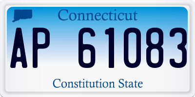CT license plate AP61083