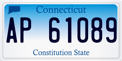 CT license plate AP61089