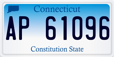 CT license plate AP61096