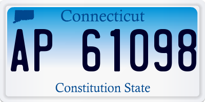 CT license plate AP61098