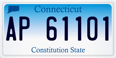 CT license plate AP61101
