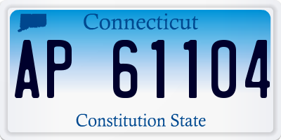 CT license plate AP61104