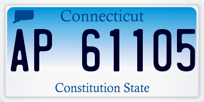 CT license plate AP61105