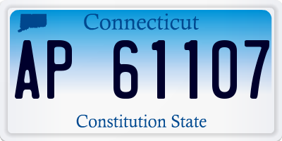 CT license plate AP61107