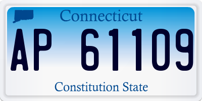 CT license plate AP61109