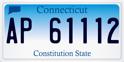 CT license plate AP61112